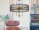 Cal® Lighting & Accessories Leiden Antique Brass/Black Chandelier-1