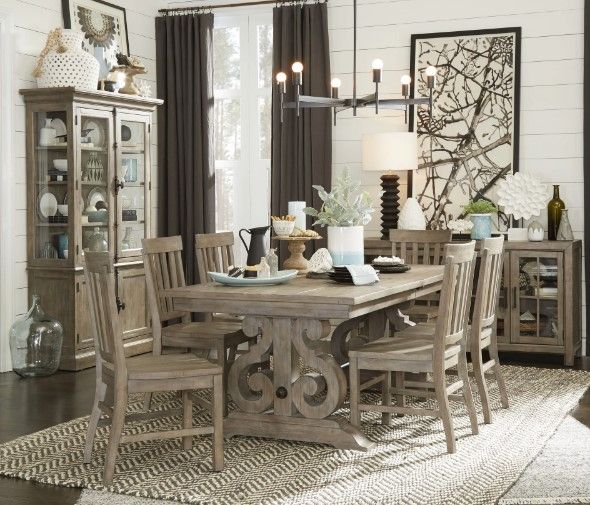 Magnussen Home® Tinley Park Dove Tail Gray Dining Cabinet-1