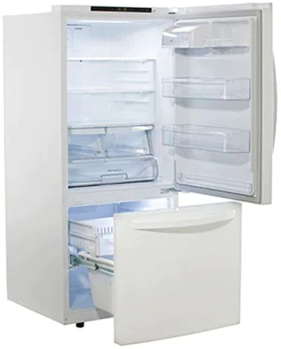 LG 22.1 Cu. Ft White Smudge Resistant Bottom Freezer Refrigerator-3