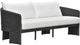 TOV Furniture Alexa Black/Cream White Linen/Rattan Outdoor Sofa-0