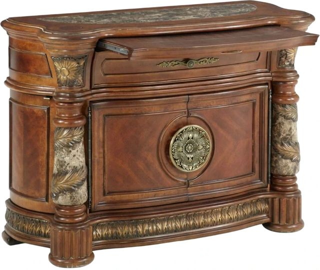 Michael Amini® Villa Valencia Classic Chestnut Bachelor's Chest with Mirror-1