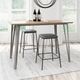 Zuo Modern Doubs Brown Counter Table with Silver Metal Base-4
