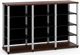 Salamander Designs® Synergy Triple 40 AV Cabinet-Dark Walnut/Aluminum-0