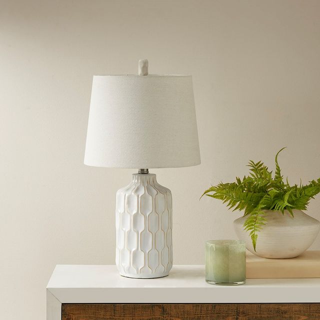Olliix by INK+IVY Ivory Contour Table Lamp-3