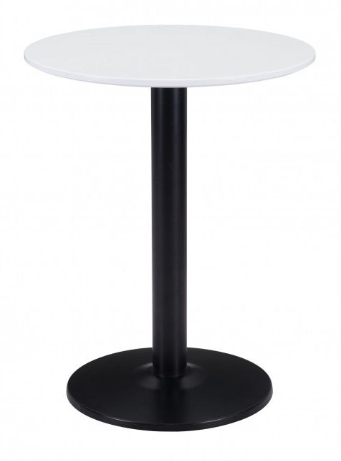 Zuo® Modern Alto Bistro White Bistro Table with Black Base-1