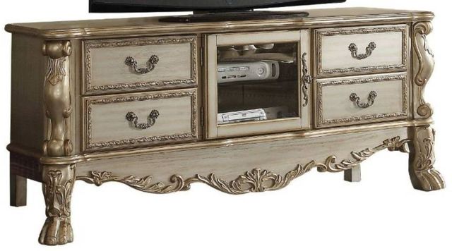 ACME Furniture Dresden Bone/Gold Patina TV Stand-0