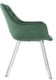 Mazin Furniture Ayami Chrome/Green Dining Arm Chair -2