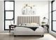 Elements International Coyote 3-Piece Caroll Gray Queen Bed with Two End Table Set-0