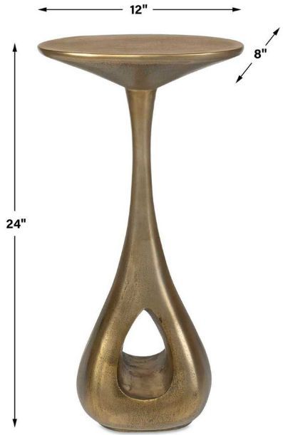 Uttermost® Tolstoy Antique Brass Metal Indoor-Outdoor Accent Table-2
