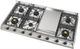 Ilve Nostalgie II 48” Stainless Steel Gas Cooktop with 8 Burners, Griddle and Burnished Trim-3