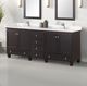 Furniture of America® Oliva Espresso/White Vanity Set-0