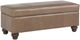 Smith Brothers Customizable 901 Leather Storage Ottoman with Turned Leg-0