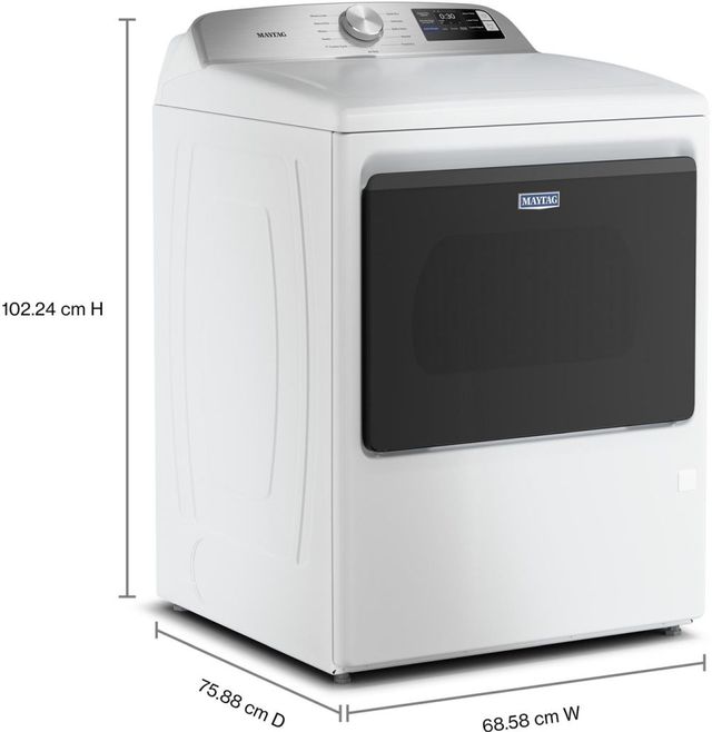 Maytag® 7.4 Cu. Ft. White Gas Dryer with Extra Power and Advanced Moisture Sensing-1