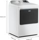Maytag® 7.4 Cu. Ft. White Gas Dryer with Extra Power and Advanced Moisture Sensing-1