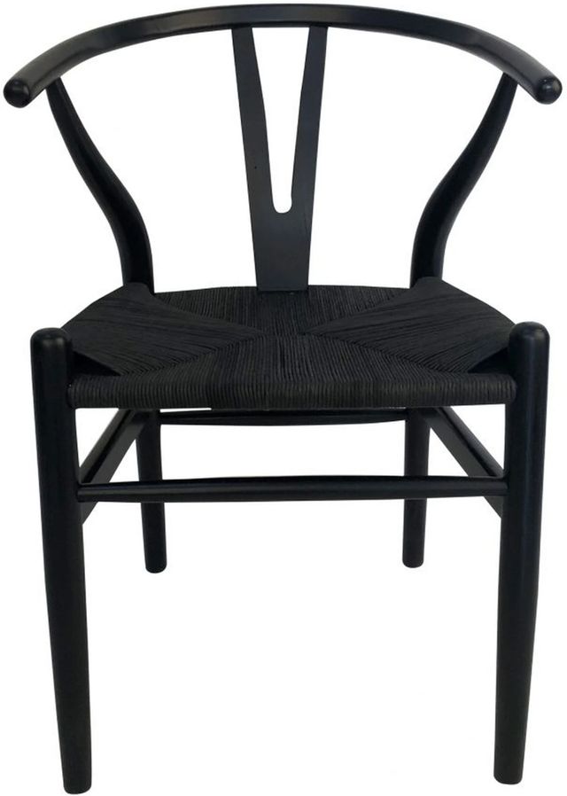 Moe's Home Collection Ventana 2-Piece Black Dining Side Chair Set-1