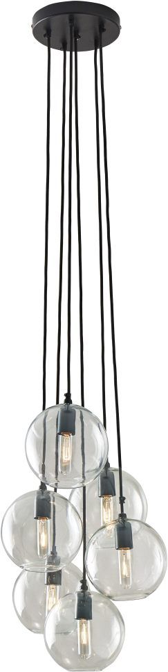 Signature Design by Ashley® Sybil Clear/Black Glass Pendant Light-0