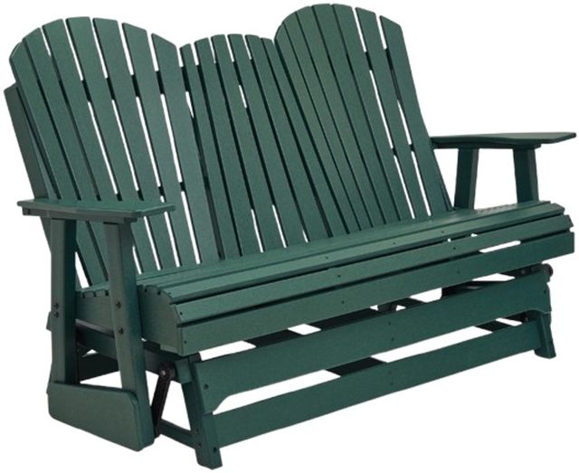 Signature Design by Ashley® Shell Beach Green Wooden Outdoor Glider Loveseat-0