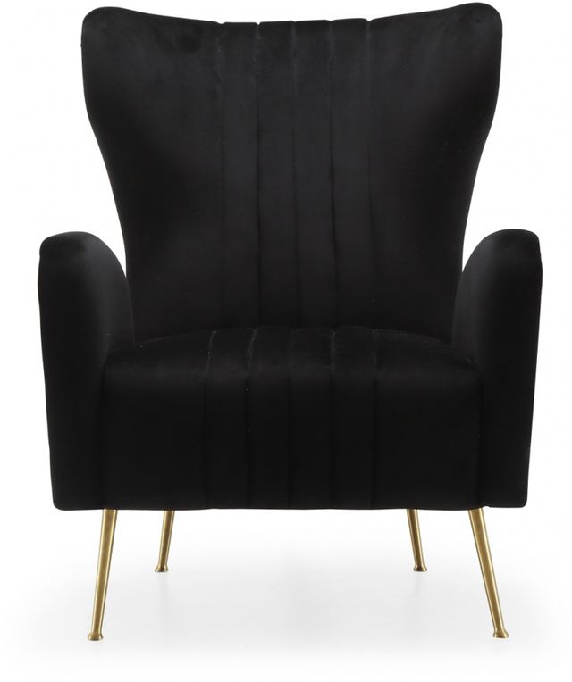 Meridian Furniture Blair Black Velvet Chair-1