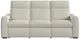 Flexsteel® Ava Silver Sand Fabric Power Reclining Sofa with Power Headrest and Lumbar-4