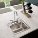 Elkay Lustertone® Lustrous Satin 15" 2-Hole Single Bowl Drop-in Bar Sink with 2" Drain-2