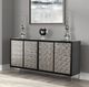 Furniture of America® Beckham Silver/Weathered Black 4-Door Cabinet-1