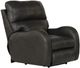 Catnapper® Angelo Gunmetal Leather Power Lay Flat Recliner with Power Adjustable Headrest-0