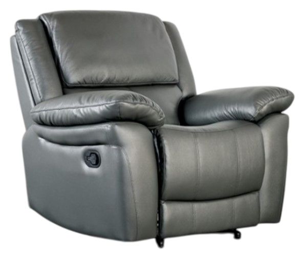 Furniture of America® Glarus Dark Gray Manual Recliner-0