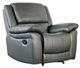 Furniture of America® Glarus Dark Gray Manual Recliner-0