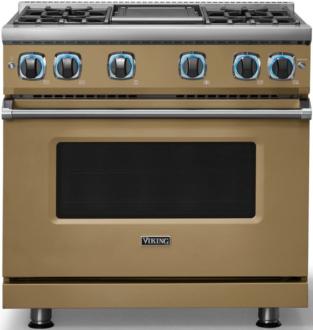 Viking® 7 Series 36" Golden Hour Pro Style Liquid Propane Gas Range with Griddle-3