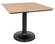CabanaCoast® Customizable Skye Aluminum/Wooden 36" Outdoor Square Pedestal Dining Table-0