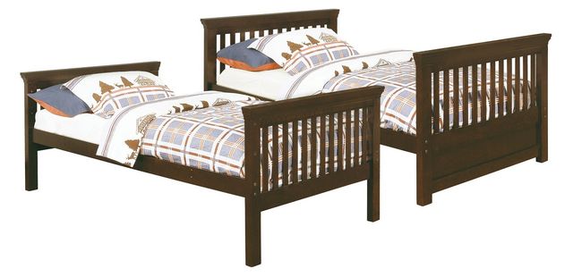 Coaster® Miles Cappuccino Youth Twin/Twin Bunk Bed-1