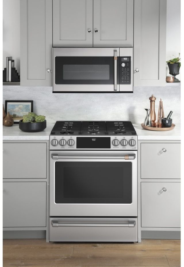 Café™ 30" Stainless Steel Smart Slide-In Dual Fuel Range with Warming Drawer-10