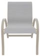 Telescope Casual Aruba Abalone/Desert Aluminum/Fabric Outdoor Sling Stacking Arm Chair-1