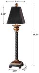Uttermost® Bellcord Matte Black Buffet Lamp-2