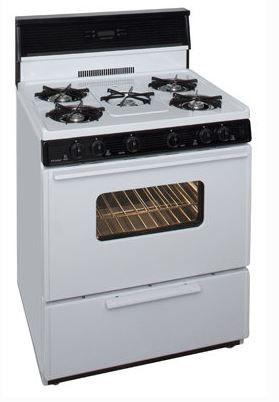 Premier 30" White Freestanding Gas Range-0