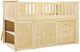 Homelegance® Bartly Natural Twin Youth Low Loft Bunk Bed with Bookcase and Two Dressers-4