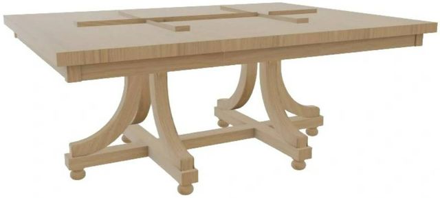 Mavin Customizable 48" x 48" Rectangular Plank Extendable Dining Table with 18" Leaf-0