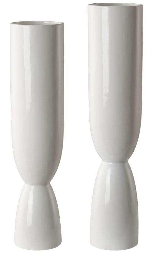 Uttermost® Kimist 2-Piece White Vase Set-0