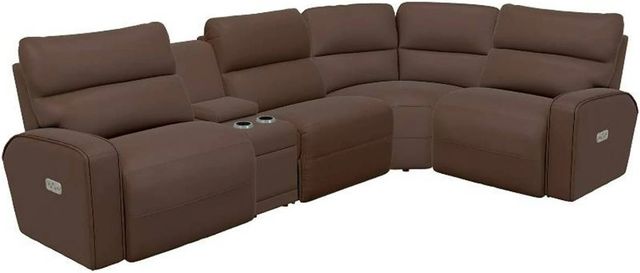 La-Z-Boy® Maddox Chestnut Reclining Sectional with Custom Layout Options-0