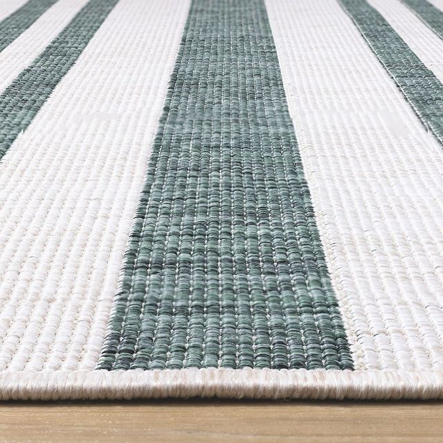 Kalora Interiors Bristol Cream/Green 5'x8' Indoor/Outdoor Area Rug-1