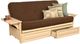 Kodiak Furniture Phoenix Linen Cocoa/Antique White Full Storage Futon with Mattress-0