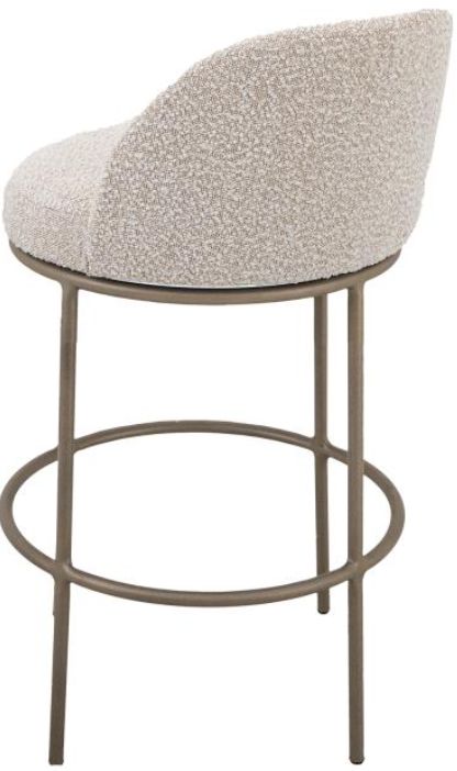 International Furniture Direct Snow Blacksmithing Brown/Ivory 24" Counter Stool-2