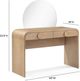 TOV Furniture Moonrise Natural Vanity Desk with Mirror-2