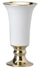 A & B Home Elliette Gold/White Pedestal Vase-0