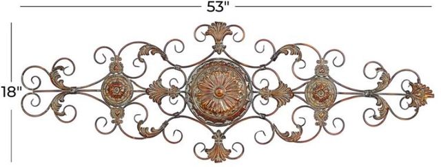 Deco Marche Brown 53" Scroll Wall Decor-2