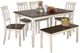Signature Design by Ashley® Whitesburg 6 Piece Brown/Cottage White Dining Set-0