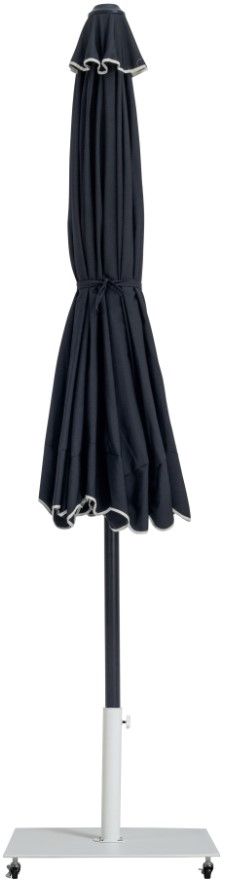 Meridian Furniture Amalfi Black/Black Aluminum Outdoor Patio Umbrella and Rectangular Base-1
