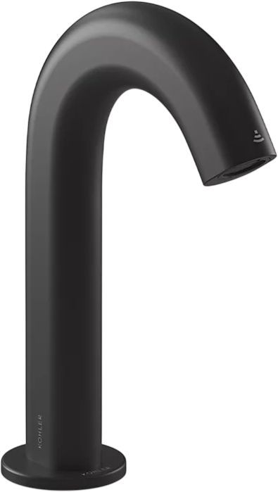 KOHLER® Oblo™ Matte Black Touchless Faucet with Kinesis® Sensor Technology and Temperature Mixer, AC-Powered-0