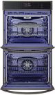 LG 30” PrintProof® Black Stainless Steel Built In Double Electric Wall Oven-2