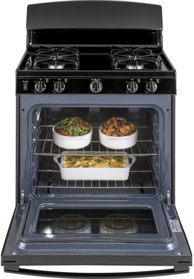 GE® 30" Black Freestanding Gas Range-2